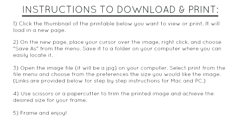 Instructions to download